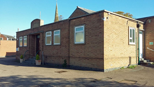 Whetstone Memorial Hall - front view of the outside